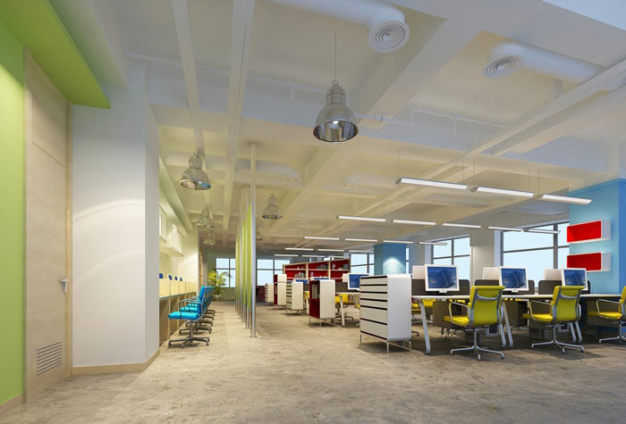 早教中心辦公室辦公區(qū)域裝修設(shè)計(jì)案例效果圖