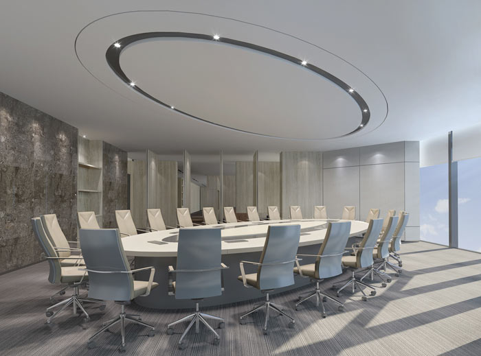 能源公司辦公室會議室設(shè)計方案效果圖