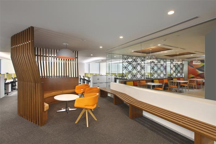 傳媒廣告公司辦公室交流區(qū)域裝修設(shè)計案例效果圖