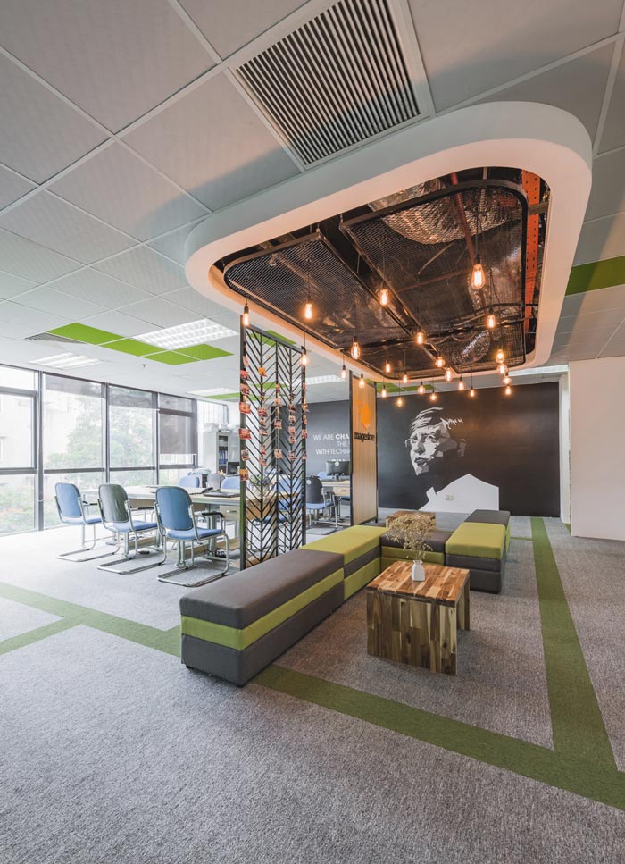 電子商務(wù)服務(wù)商辦公室休息區(qū)域裝修設(shè)計案例效果圖