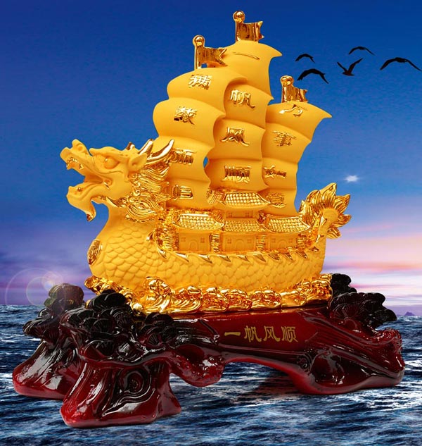 帆船擺件效果圖