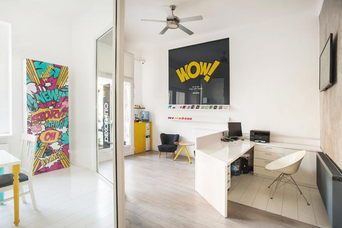 品牌設(shè)計(jì)工作室前臺(tái)裝修設(shè)計(jì)案例效果圖