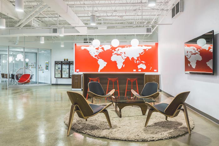 B2B公司辦公室接待區(qū)域裝修設(shè)計(jì)案例效果圖