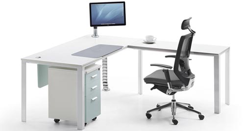 辦公桌成品效果圖