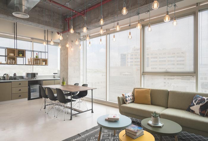 網(wǎng)絡(luò)安全服務(wù)公司辦公室茶水間休息區(qū)裝修設(shè)計(jì)案例效果圖