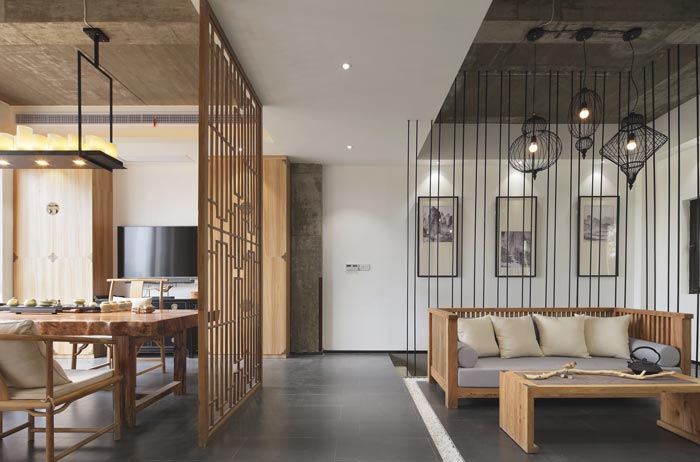 中式禪意辦公室接待、洽談區(qū)域裝修設(shè)計(jì)案例效果圖