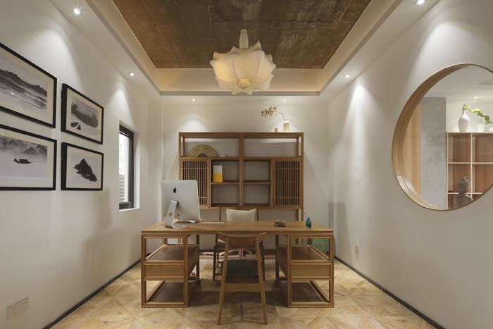 中式禪意辦公室總經(jīng)理辦公室裝修設(shè)計(jì)案例效果圖