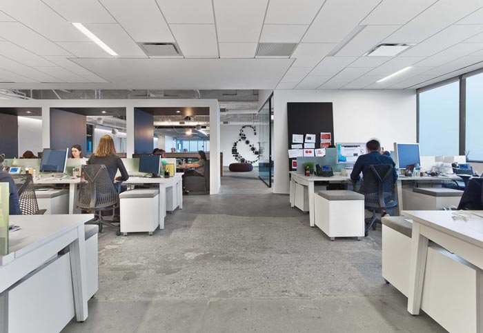 通信服務(wù)公司辦公室辦公區(qū)域裝修設(shè)計(jì)案例效果圖