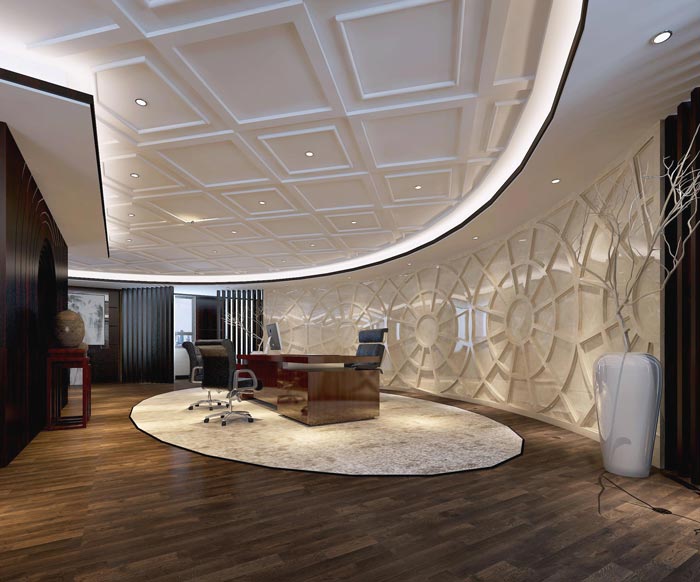 中式風(fēng)格房地產(chǎn)公室裝修設(shè)計(jì)案例