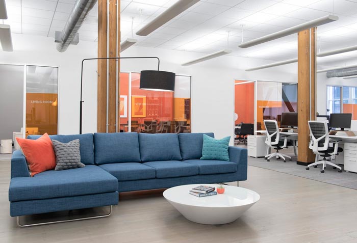 用戶體驗設(shè)計公司辦公室接待區(qū)域裝修設(shè)計案例效果圖