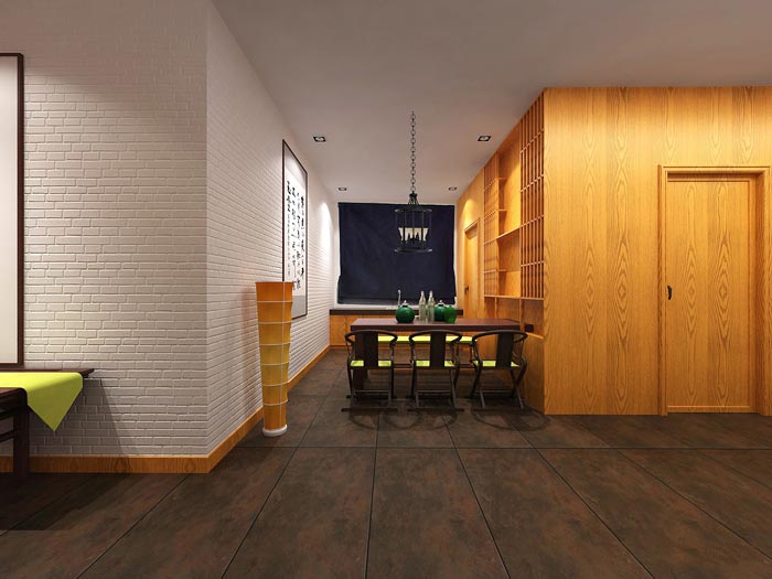 中式禪意租賃托管公司辦公室茶水間裝修設(shè)計(jì)案例效果圖