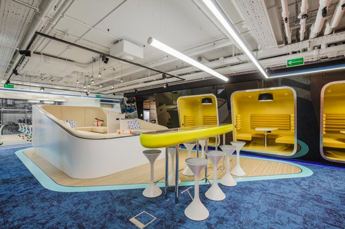 品牌營銷策劃公司辦公室交流區(qū)域裝修設(shè)計案例效果圖