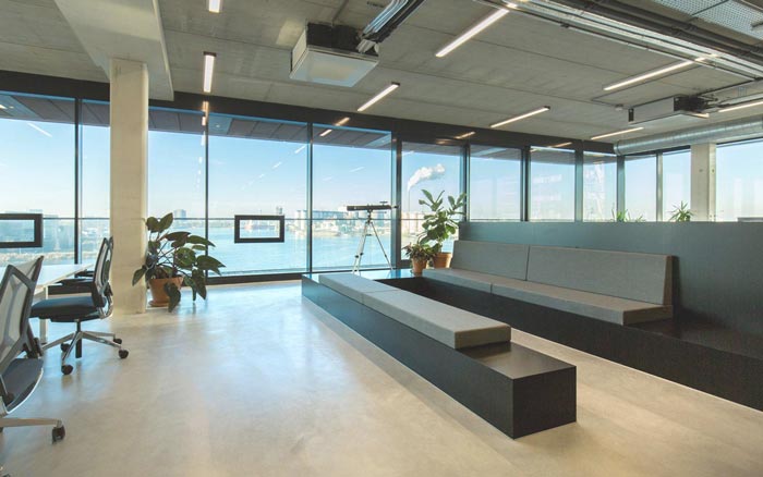 500平方廣告公司辦公室接待區(qū)域裝修實(shí)景圖