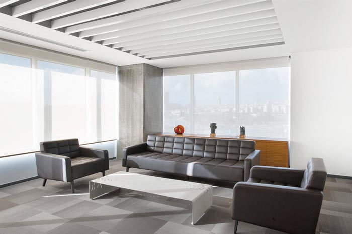 600平方開放式辦公室接待區(qū)域裝修設(shè)計實景圖