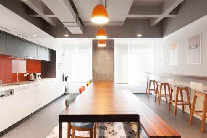 600平方開放式辦公室茶水間裝修設(shè)計實景圖