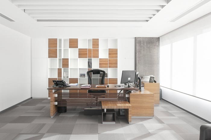 600平方開放式辦公室老總裝修設(shè)計實景圖