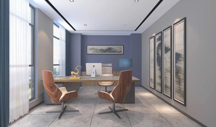 簡約老總辦公室裝修設(shè)計(jì)效果圖