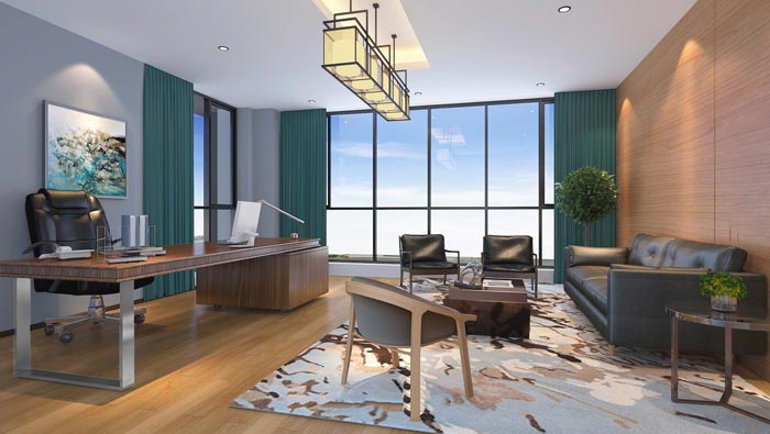 簡約老總辦公室裝修設(shè)計(jì)實(shí)景圖