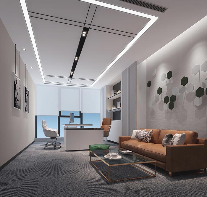 簡約老總辦公室裝修設(shè)計(jì)實(shí)景圖