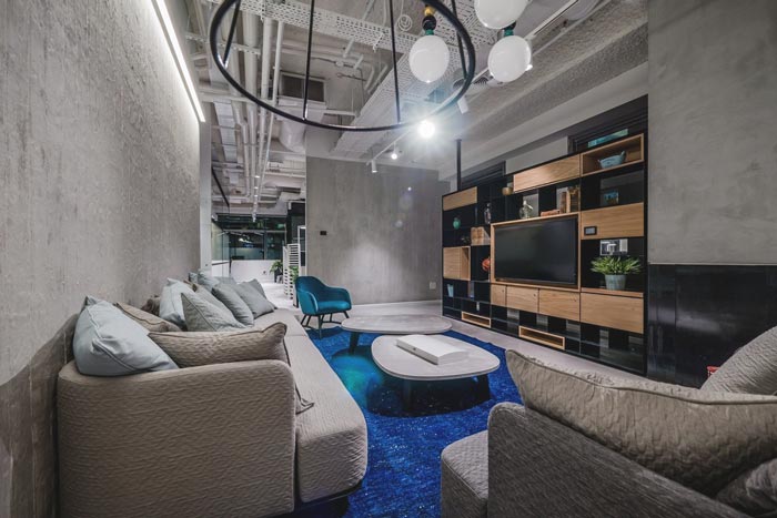 咨詢服務公司辦公室休息區(qū)域裝修設計案例效果圖
