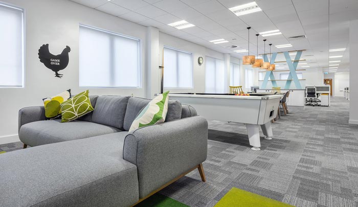 招聘服務(wù)公司辦公室辦公區(qū)域裝修設(shè)計(jì)案例效果圖