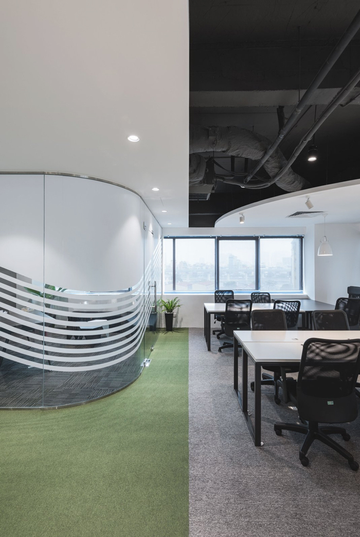 傳媒公司辦公室內部辦公區(qū)裝修設計案例效果圖