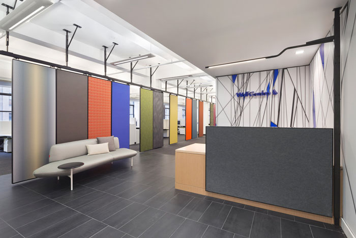 布料公司辦公室前臺裝修設(shè)計(jì)案例效果圖