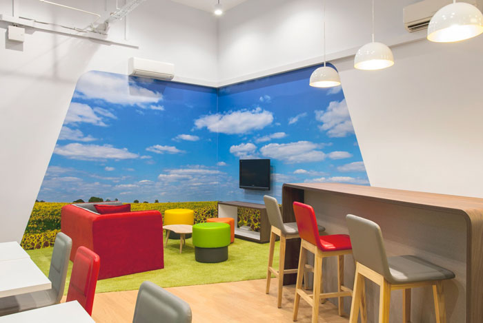 服裝公司辦公室休息區(qū)域裝修設(shè)計(jì)案例效果圖