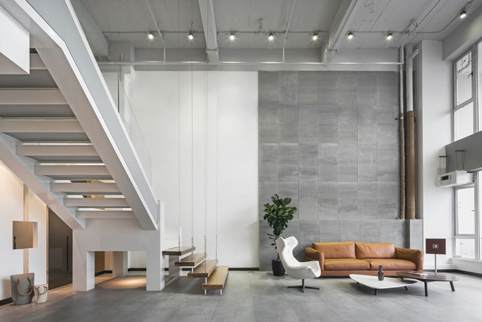 300平方loft風(fēng)格辦公室接待區(qū)裝修設(shè)計案例效果圖