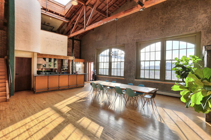 科技公司loft風格辦公室接待區(qū)裝修設計案例效果圖