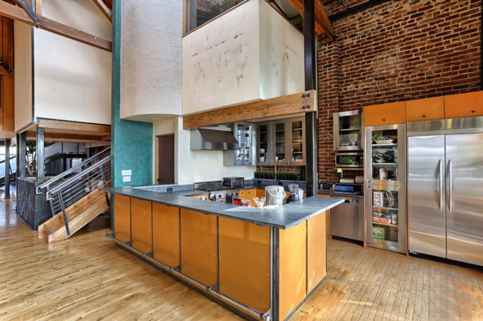 科技公司loft風格辦公室茶水間裝修設計案例效果圖