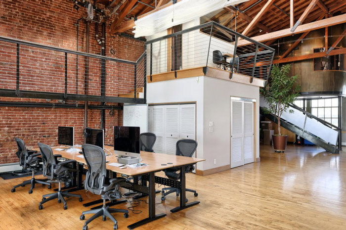 科技公司loft風格辦公室辦公區(qū)裝修設計案例效果圖