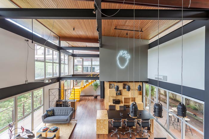 loft風(fēng)格電影公司辦公室俯視圖