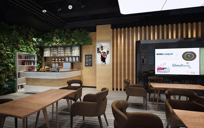 紡織公司辦公室休息區(qū)裝修設計案例效果圖