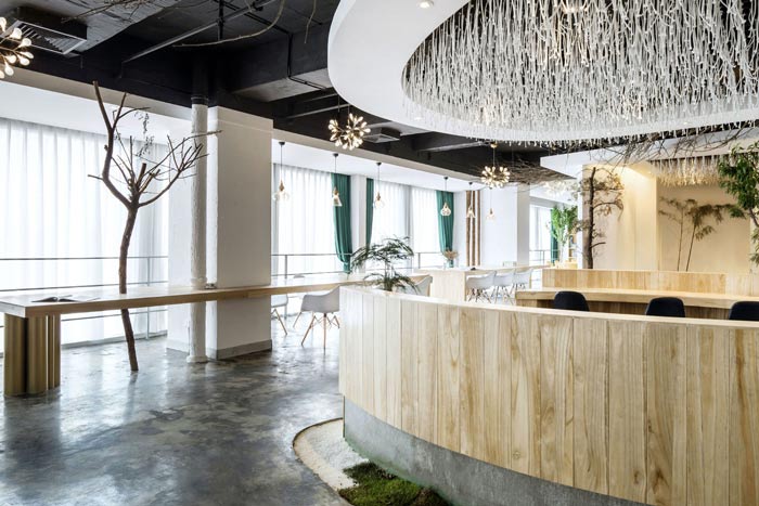 節(jié)能環(huán)保公司辦公室前臺(tái)裝修設(shè)計(jì)案例效果圖