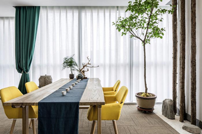 節(jié)能環(huán)保公司總經(jīng)理辦公室品茶區(qū)裝修設(shè)計(jì)案例效果圖