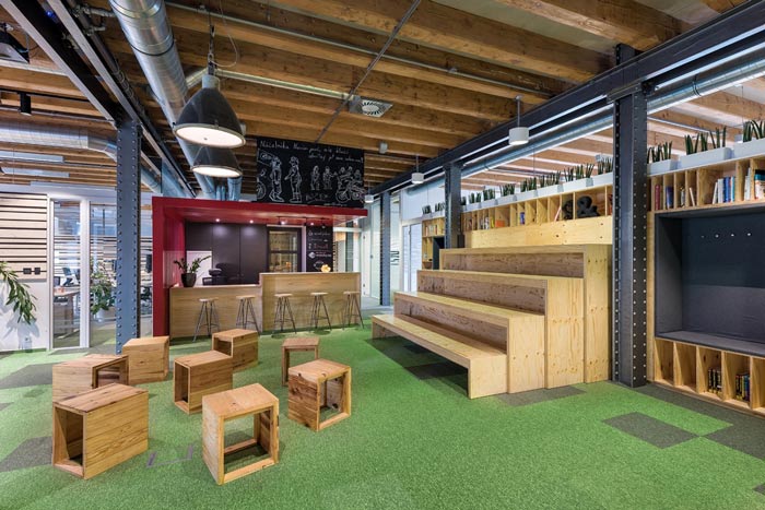 節(jié)能技術(shù)公司辦公室前臺休息區(qū)裝修設(shè)計案例效果圖