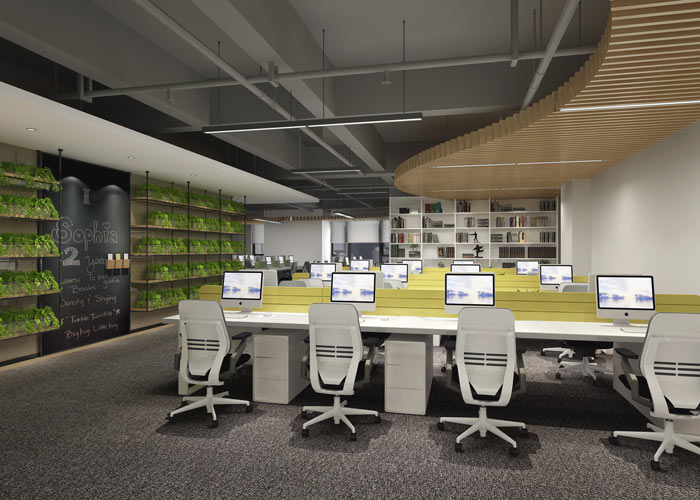 騰訊大浙網(wǎng)辦公室裝修設(shè)計(jì)案例效果圖