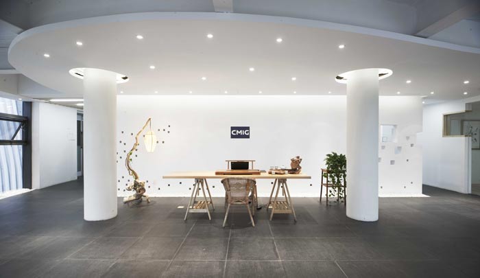 融資租賃公司辦公室前臺(tái)裝修設(shè)計(jì)效果圖