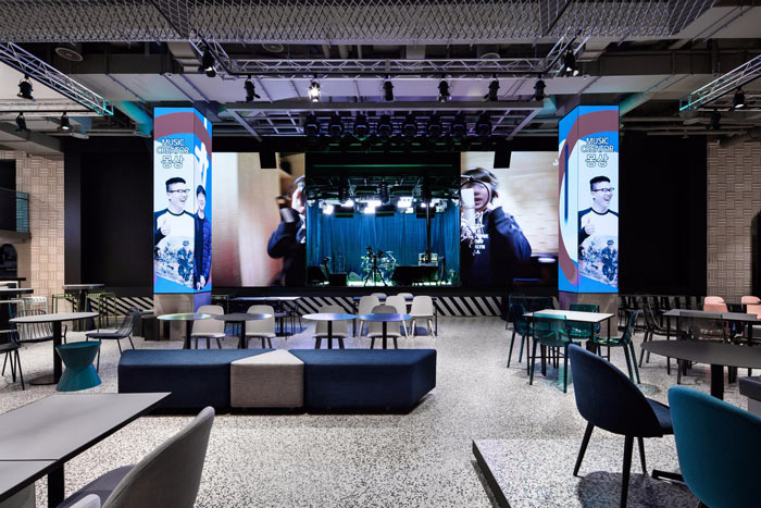 視覺(jué)傳媒公司辦公室演唱區(qū)裝修設(shè)計(jì)效果圖