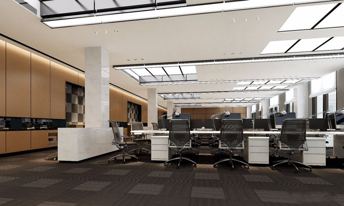 集團總部辦公室辦公區(qū)裝修設(shè)計效果圖