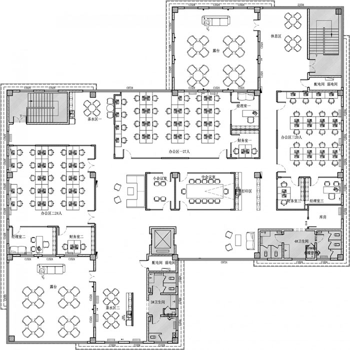 創(chuàng)客孵化中心辦公樓設計平面圖