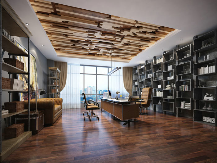 總經(jīng)理辦公室裝修實(shí)景圖