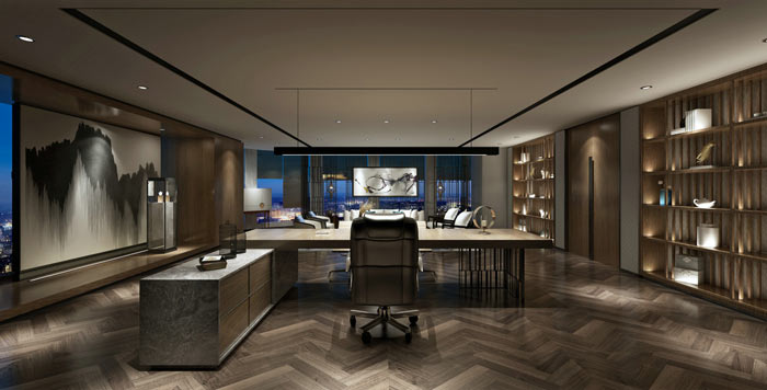 總經(jīng)理辦公室裝修實(shí)景圖