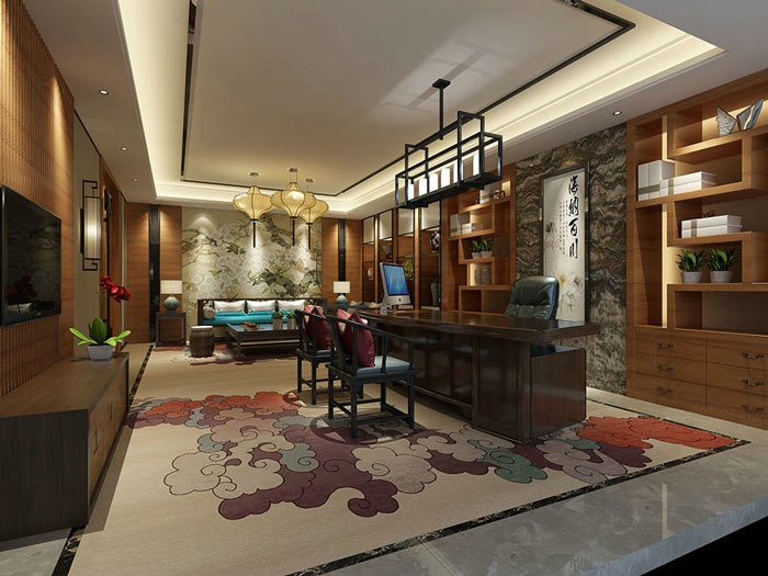 總經(jīng)理辦公室裝修實(shí)景圖