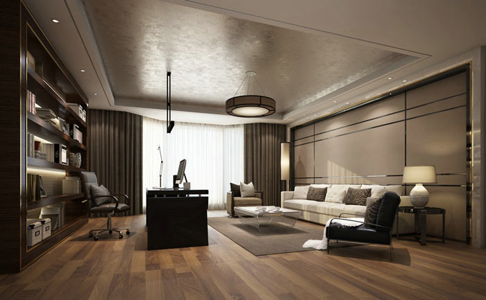 總經(jīng)理辦公室裝修實(shí)景圖