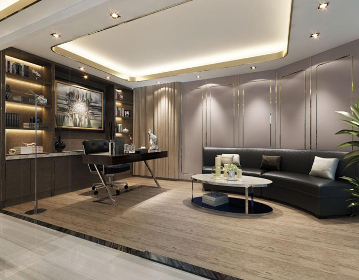 企業(yè)總經(jīng)理辦公室裝修效果圖