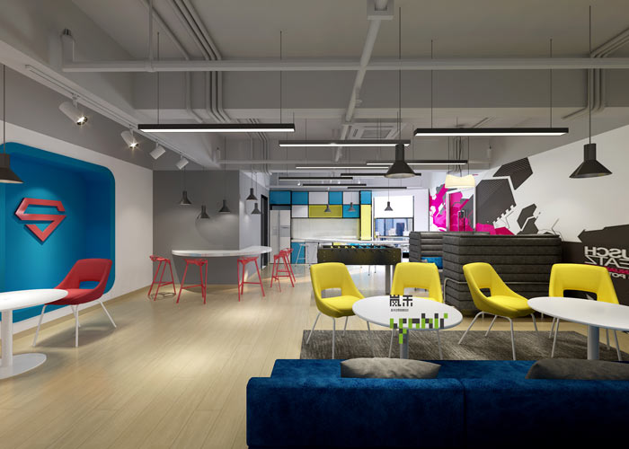 汽車超人公司辦公室20樓茶水間裝修設(shè)計效果圖