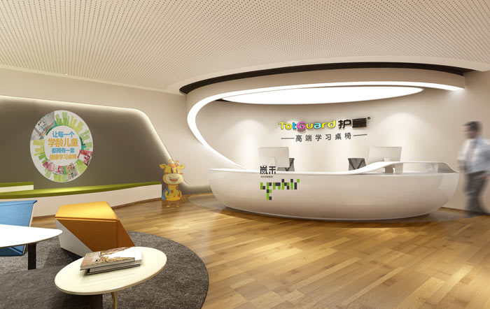 創(chuàng)新科技公司辦公室前臺裝修設(shè)計效果圖