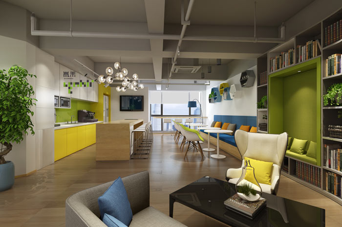 創(chuàng)新科技公司辦公室茶水間裝修設(shè)計效果圖